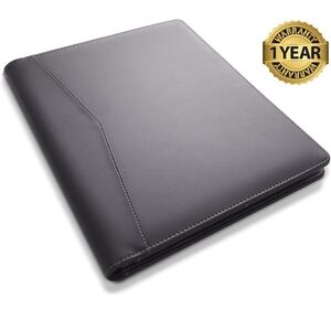 Black Faux Leather Padfolio, Agenda  Portfolio Organizer